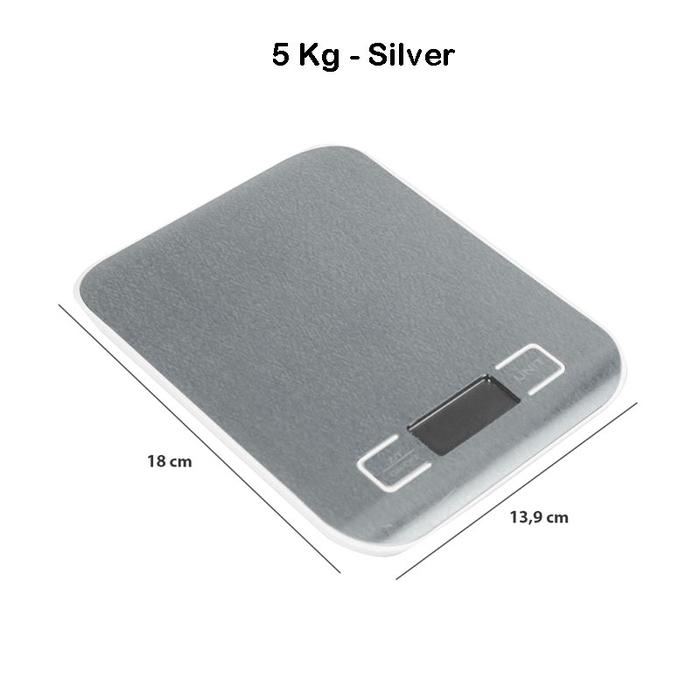 Gambar Timbangan Digital Mini Timbangan Dapur Akurasi 0.1g - 5kg-Silver dari Dapur Story undefined Tokopedia
