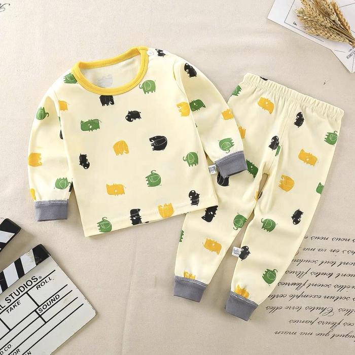 Gambar Piyama anak setelan baju tidur anak laki laki import - Gajah, 80 dari Kids Fashion Koleksi undefined Tokopedia