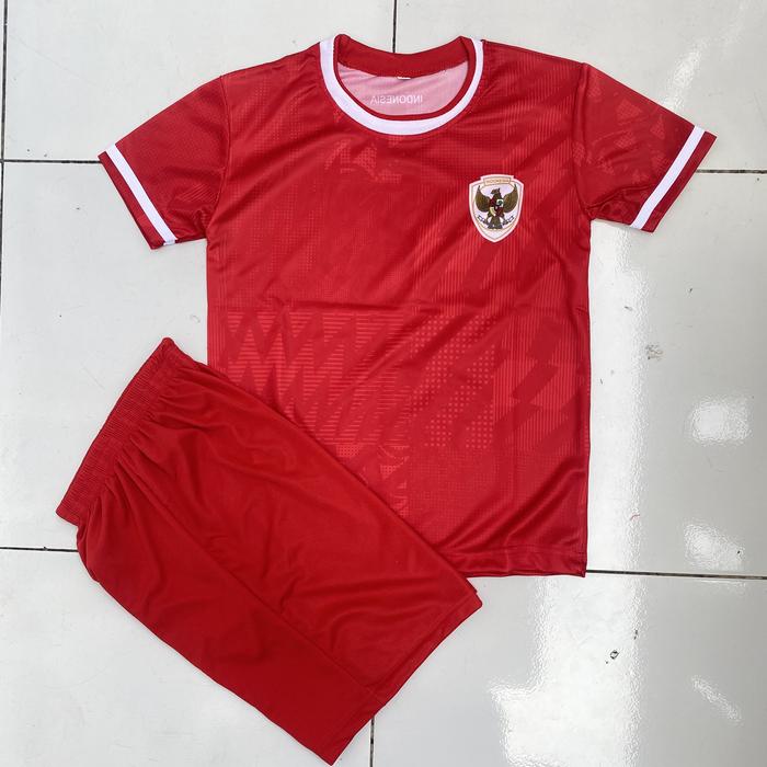 Gambar Jersey Timnas INDONESIA terbaru 2024 untuk anak usia 7-13 tahun bisa CUSTOM NAMA - Merah polos, L dari Eza kidstore undefined Tokopedia