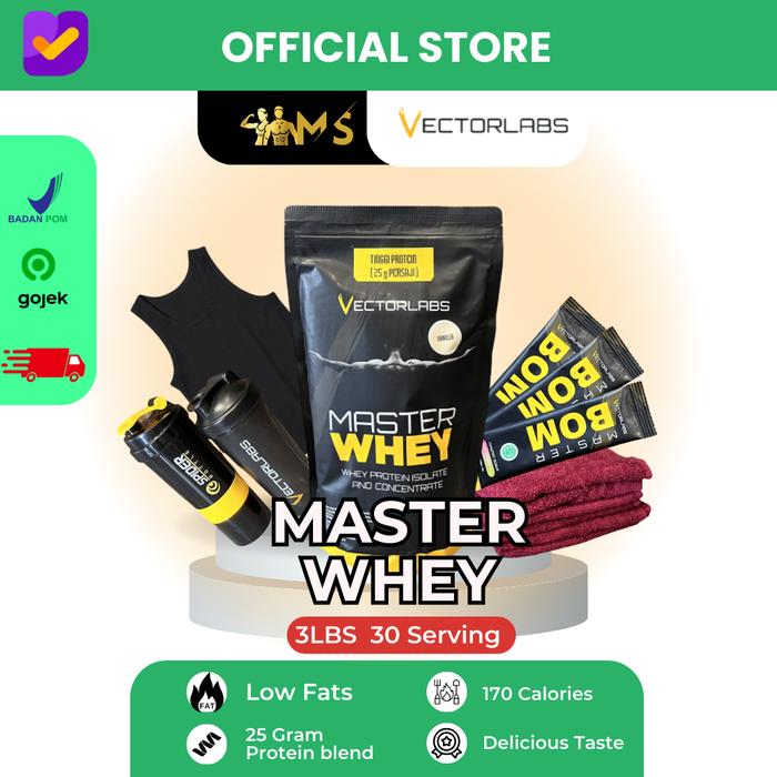 Gambar master whey 3lb vectorlabs whey protein - darkcoklat, bcaa 3 sachet dari 88suplemensemarang undefined Tokopedia