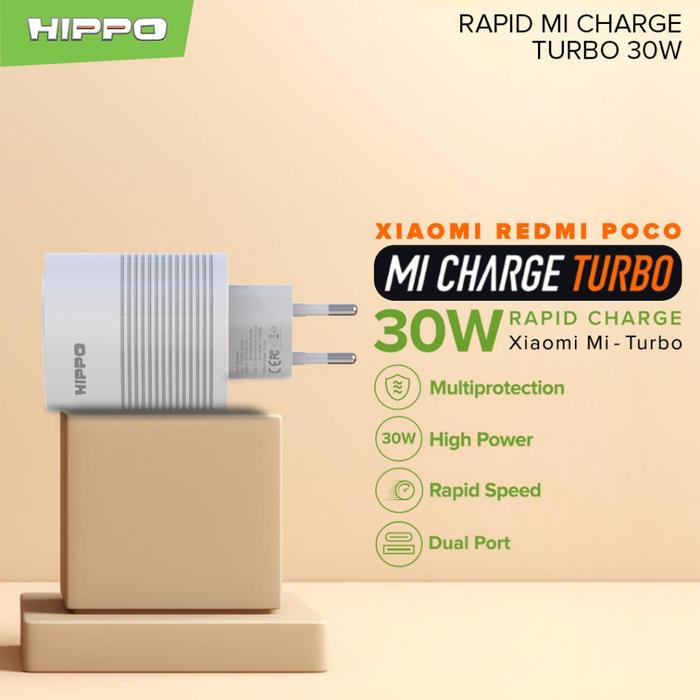 Gambar Hippo Adaptor Rapid Xiaomi Turbo Charger 30W Original Adapter Kepala Casan Colokan - RAPID XIAOMI dari Hippo Official Indonesia undefined Tokopedia