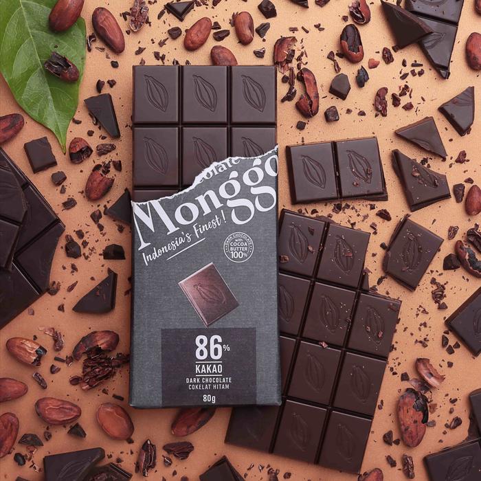 Gambar Dark Chocolate 86% Cocoa | Cokelat Monggo 80g | Coklat Snack Sehat - Dark 86% Cocoa dari Chocolate Monggo Indonesia undefined Tokopedia