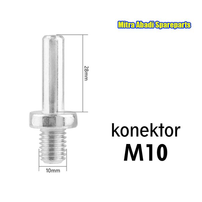 Gambar Konektor Adapter Gerinda / Gurinda Tatakan Amplas Bulat for Mesin Bor - M14 dari Mitra Abadi Spareparts undefined 3 Tokopedia