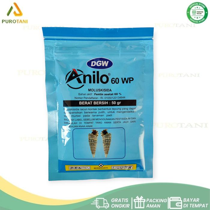 Gambar Moluskisida Anilo 60 wp Obat keong Siput Fentin Asetat dari PUROTANI.ID undefined Tokopedia