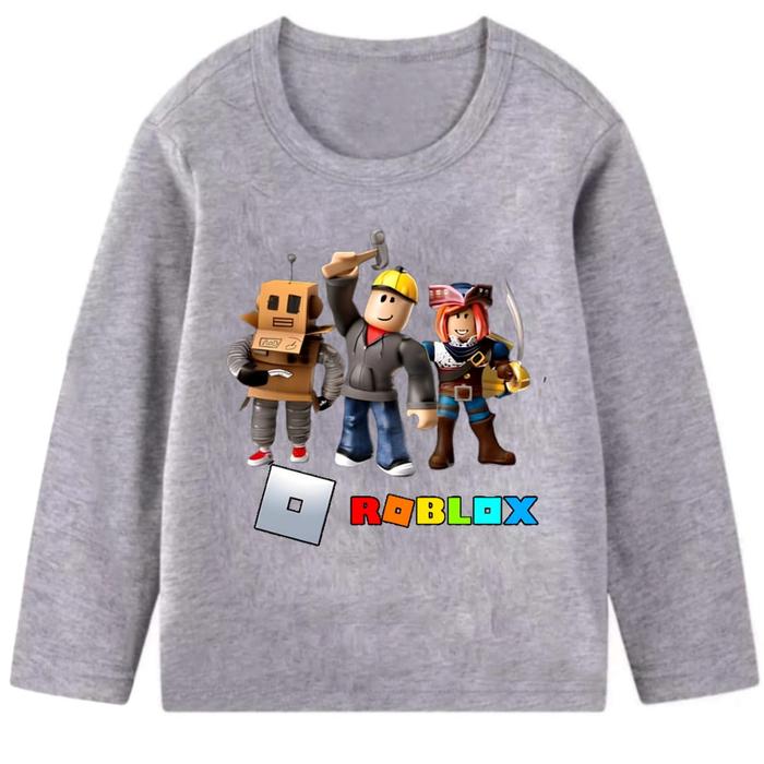 Gambar Baju Kaos Motif roblox 2 USIA 1-13 Tahun Oblong Lengan Panjang Atasan Anak Laki Laki Perempuan Kids Anak-Anak - Abu-abu, 8 dari star kids89 undefined Tokopedia