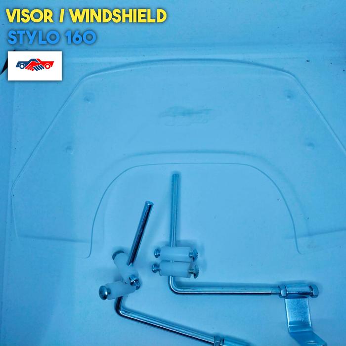 Gambar visor windshield STYLO 160 include breket bahan akrilik - clear bening dari AAP motoshop undefined Tokopedia