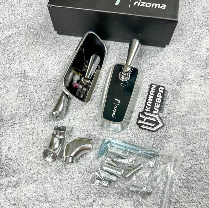 Gambar Spion Rizoma H2C Universal - Vespa Sprint prima S LX LXV GTS - Silver dari Kawan Vespa undefined Tokopedia