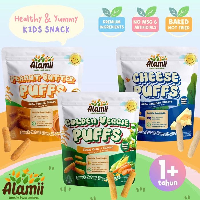 Gambar Diskon s/d 30%  Alamii Puffs Snack 15gr - Strawberry Yogh dari purwantoonlinestore undefined Tokopedia