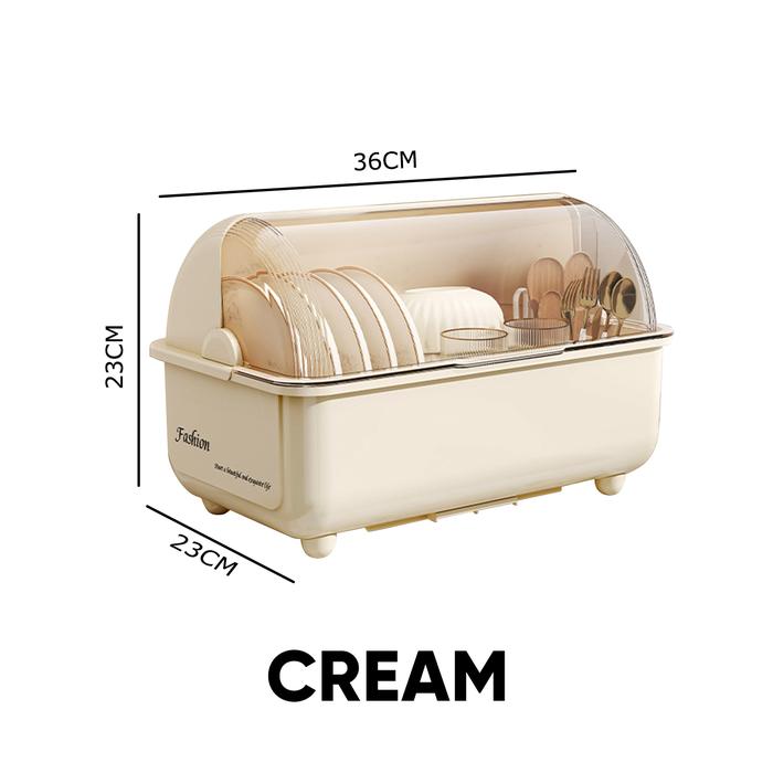 Gambar TP Angola Rak Gelas / Rak Piring Tertutup C30 Tempat Penyimpanan Sendok / Garpu / Mangkuk Putih - Cream dari Angola Indonesia undefined Tokopedia