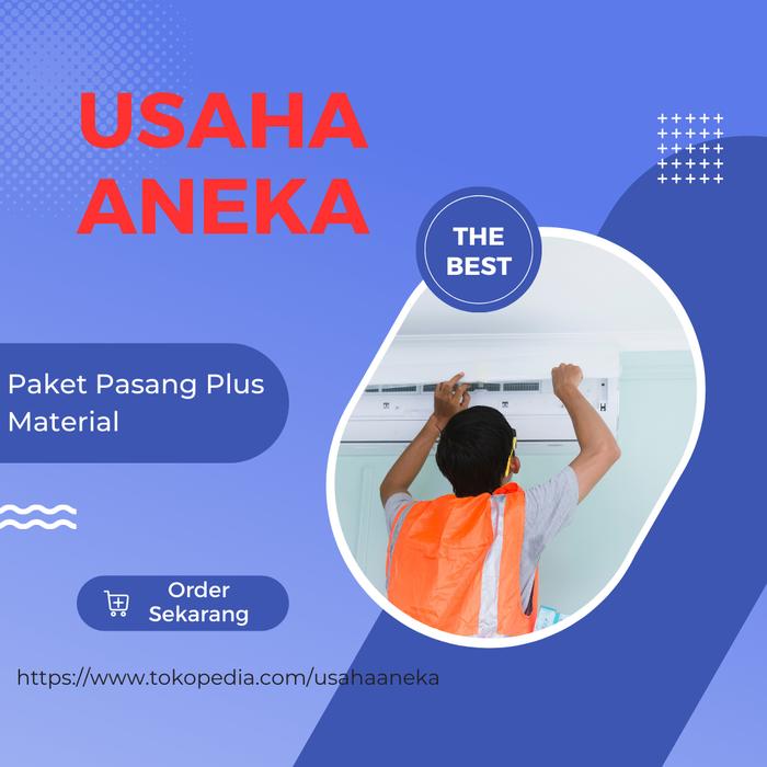 Gambar Paket Pasang Instalasi AC 0,5 s/d 1 PK Dan Plus Material - Pipa ac 3 meter dari USAHA ANEKA undefined Tokopedia