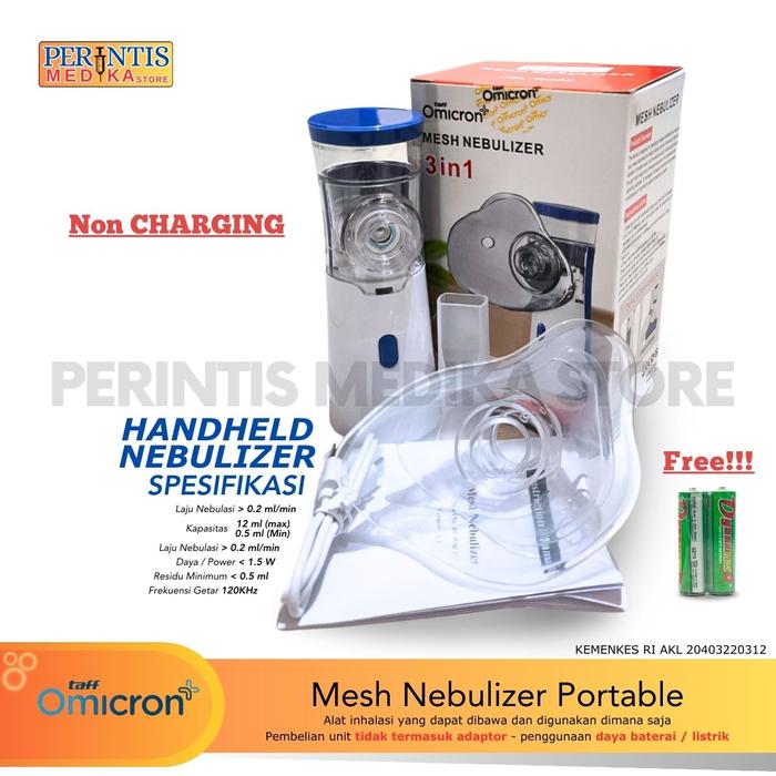 Gambar Taff Omicron Handheld Nebulizer Portable Alat Uap Inhalasi / Nebuliser - JSL-W302 dari Perintis Medika undefined Tokopedia