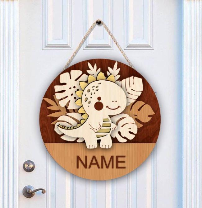 Gambar Door sign Dinosaurus dekorasi kamar - Dinosaurus 1 dari MW Craft undefined Tokopedia