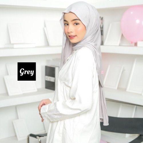 Gambar Pashmina Kaos Rayon Premium Jilbab Instan Pasmina Oman Turkey Shawl Kaos Rayon Super - Grey dari AMS SCRAFT undefined Tokopedia