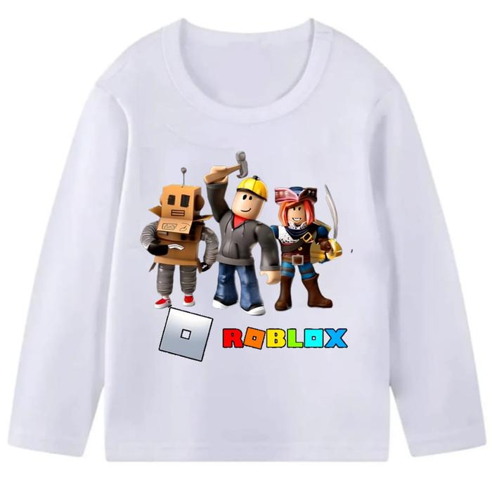 Gambar Baju Kaos Motif roblox 2 USIA 1-13 Tahun Oblong Lengan Panjang Atasan Anak Laki Laki Perempuan Kids Anak-Anak - Putih, 4 dari star kids89 undefined Tokopedia