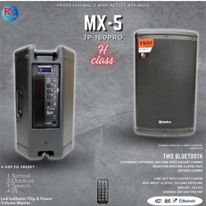 Gambar Speaker aktif 15 inch bluetooth Firstclass mx 5 mx5 dari mitra audio jaya undefined Tokopedia