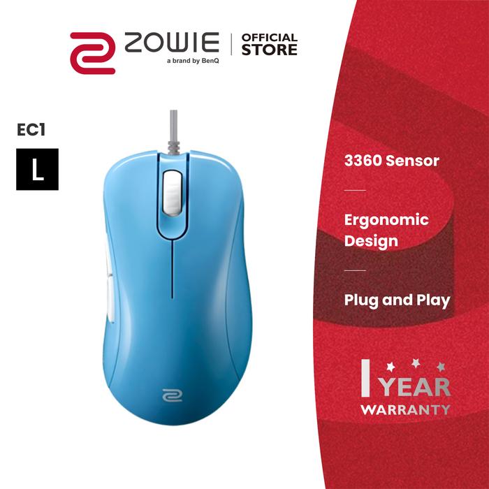 Gambar BenQ ZOWIE EC1B Divina Blue & Pink 3360 Sensor Mouse Gaming (Large) - Biru Muda dari BenQ Official Store undefined Tokopedia