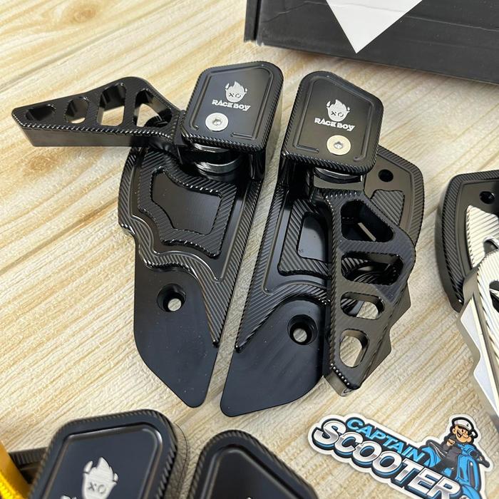 Gambar RACEBOY Pijakan Kaki FOOTSTEP RACE BOY V1 Klik Robot Vespa Sprint Primavera - FulL Black dari Captain Scooter_NEW undefined Tokopedia