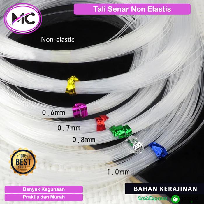 Gambar Tali Senar Pancing Non Elastis Benang Kenur Nilon Bahan Kerajinan Gelang Kalung DIY Murah - No. 6 dari MC gudang undefined Tokopedia