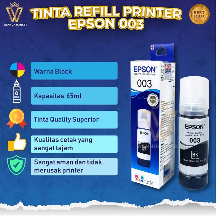Gambar Tinta Epson 003 Compatible Tipe Printer L1110 L5190 L3150 L3110 L3101 - Black dari Boss Ink undefined Tokopedia