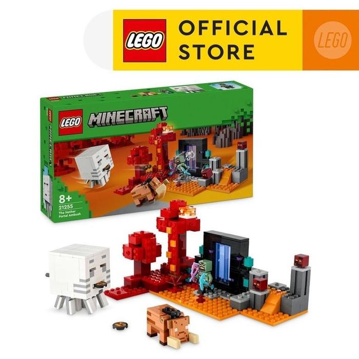 Gambar LEGO Minecraft 21255 The Nether Portal Ambush Building Set Toys (352 dari Athar Collectionn undefined Tokopedia