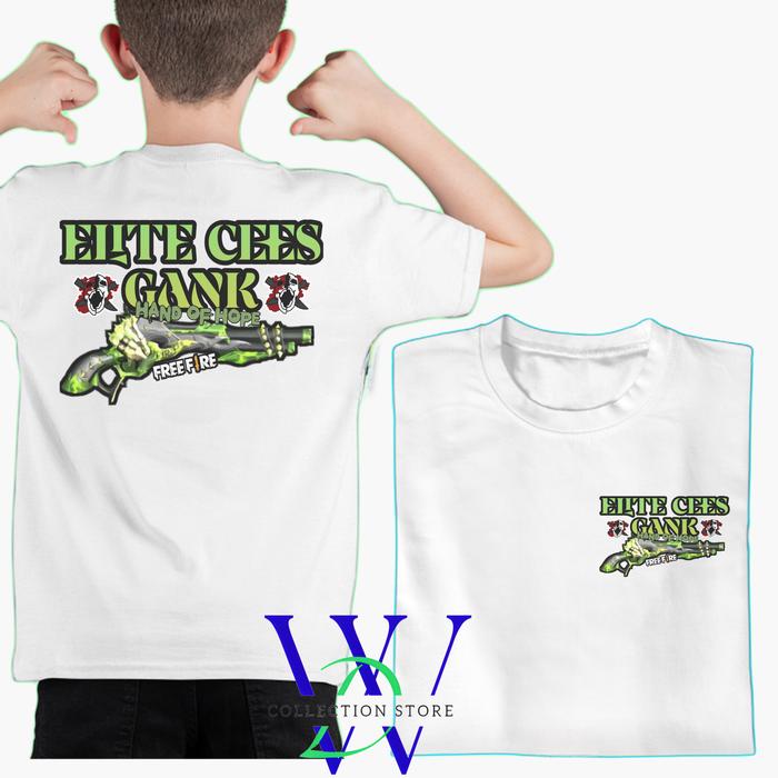 Gambar WDC KAOS ANAK ELITE CEES GANK VERSI SG HAND OF HOPE FF USIA 1-13 TAHUN - Putih, S dari Wandewicollection Store undefined Tokopedia