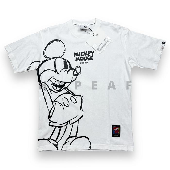 Gambar AAPE x DISNEY Mickey Mouse Collaboration #01 Black Tee - White, L dari HYPEAFID undefined Tokopedia