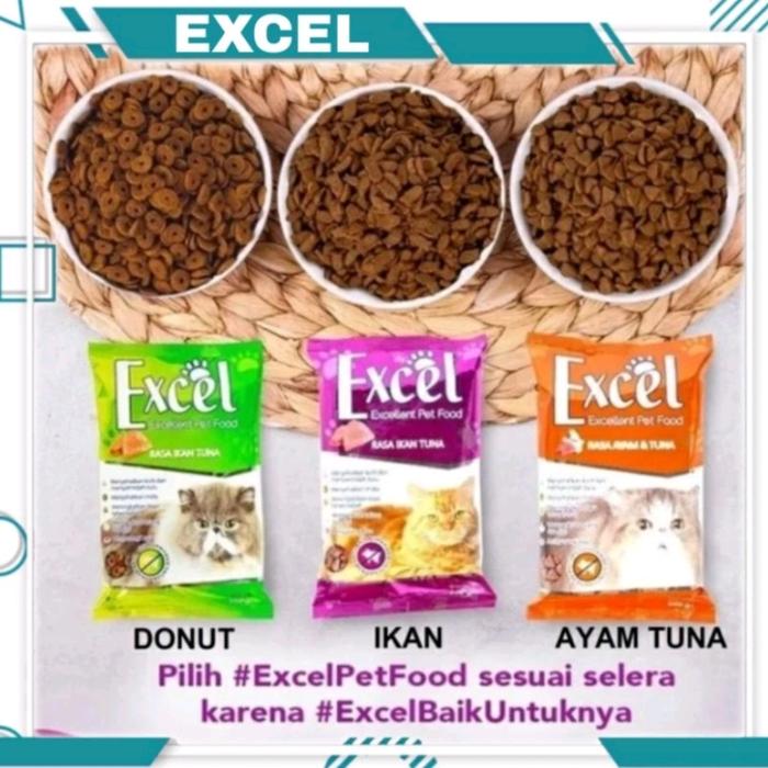 Gambar Excel Cat Food Makanan Kucing Murah Bentuk Donat Ikan Rasa Tuna salmon ayam - Repack IkanTuna dari Tinah Petshop_NEW undefined Tokopedia