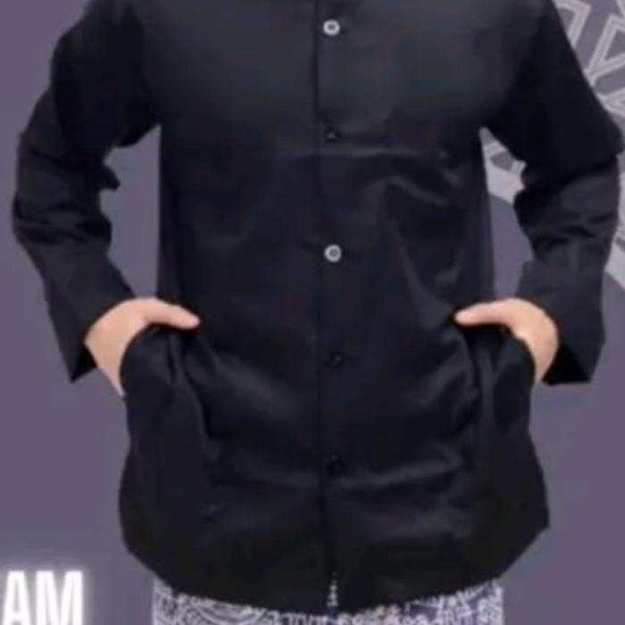 Gambar baju taqwa koko pria lengan panjang - Hitam dari TOKO DI NONAKTIFKAN...... undefined 4 Tokopedia