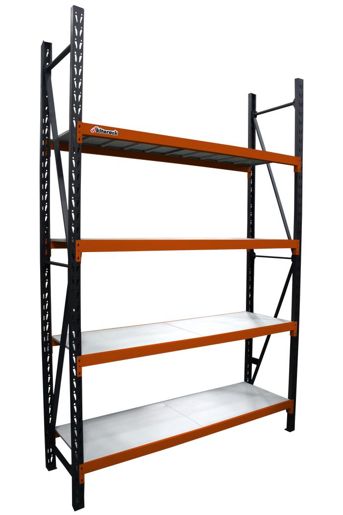 Gambar Rack gudang besi 300kg/ layer 3m 4susun panjang 2m Hitam - Merah, 4Layer dari Dunia Rak & Baterai undefined Tokopedia