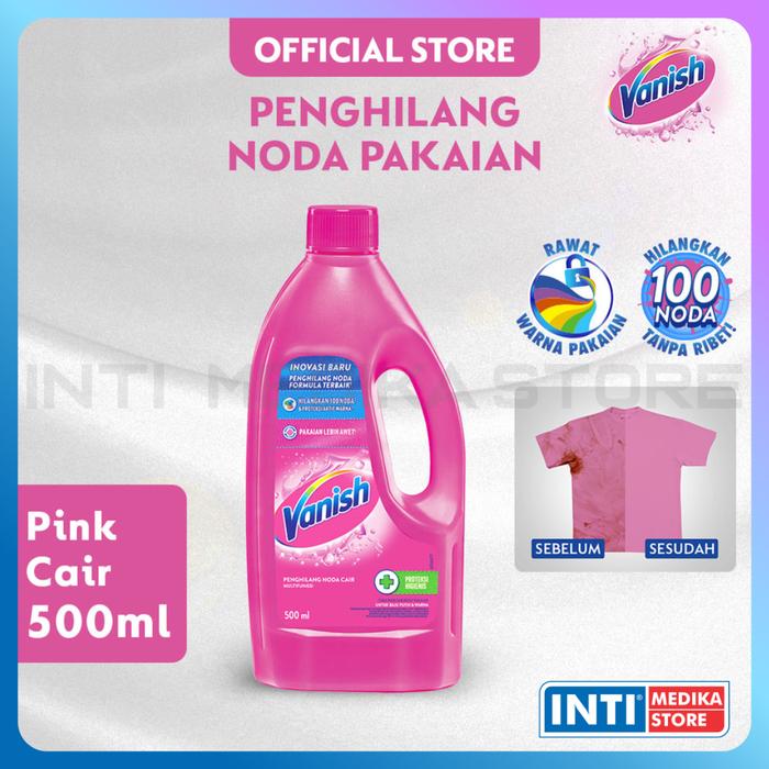 Gambar VANISH - PINK Deterjen Cair Penghilang Noda Pakaian | Detergen BOTOL - 500ml dari INTI MEDIKA STORE undefined Tokopedia