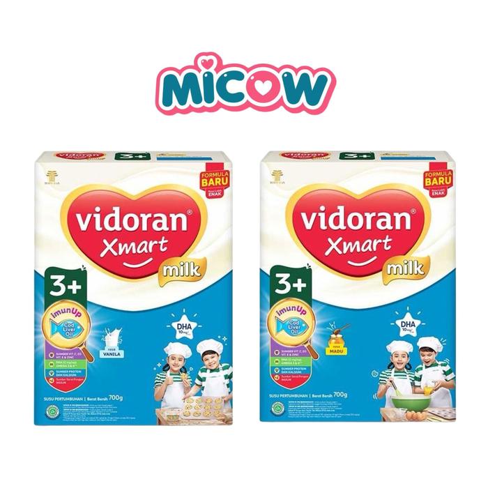 Gambar Vidoran Xmart 3+ Madu / Vanilla 700gr Susu Formula Anak Usia 3-5 Tahun - Madu dari MICOW undefined Tokopedia