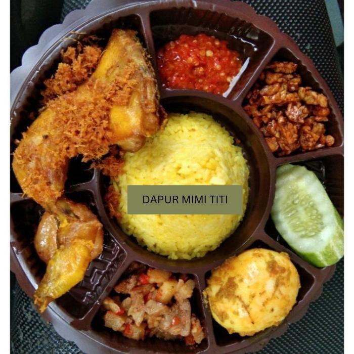 Gambar Catering Malang Kirim Instant 10 Box tumpeng mini ayam jumbo sekat isi 8 menu - 10 Porsi dari CateringMalangDmt. undefined Tokopedia