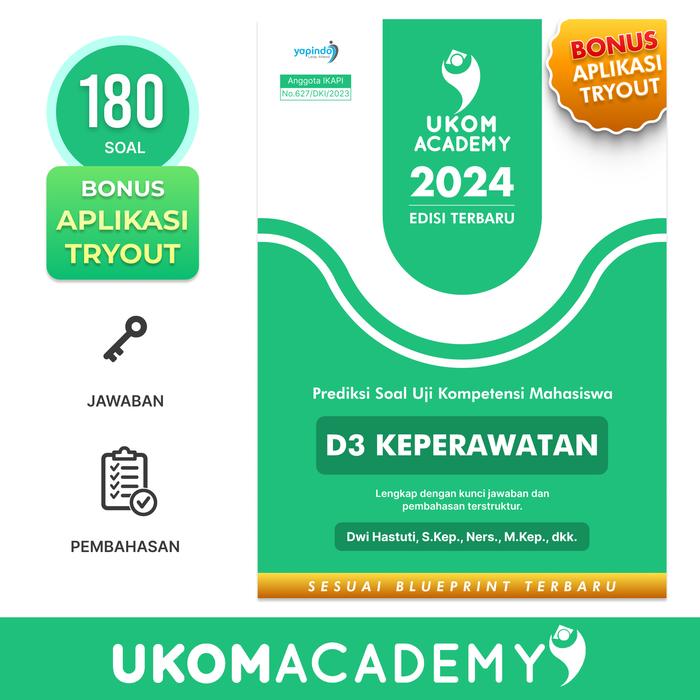 Gambar Buku UKOM Academy Prediksi Soal UKOM D3 Keperawatan 2024 dari Yapindo_NEW undefined Tokopedia