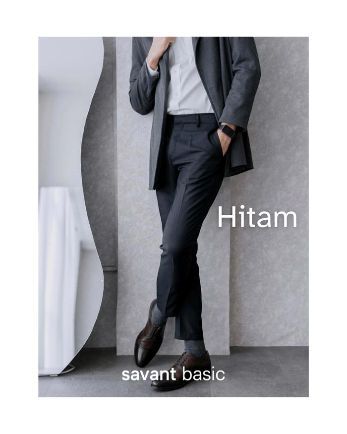 Gambar Basic Anklepants Savant Basic Celana Kerja Kantor Slim Fit / Sirwal / Laa Isbal - Hitam, S (28-29) dari Savant Basic undefined Tokopedia
