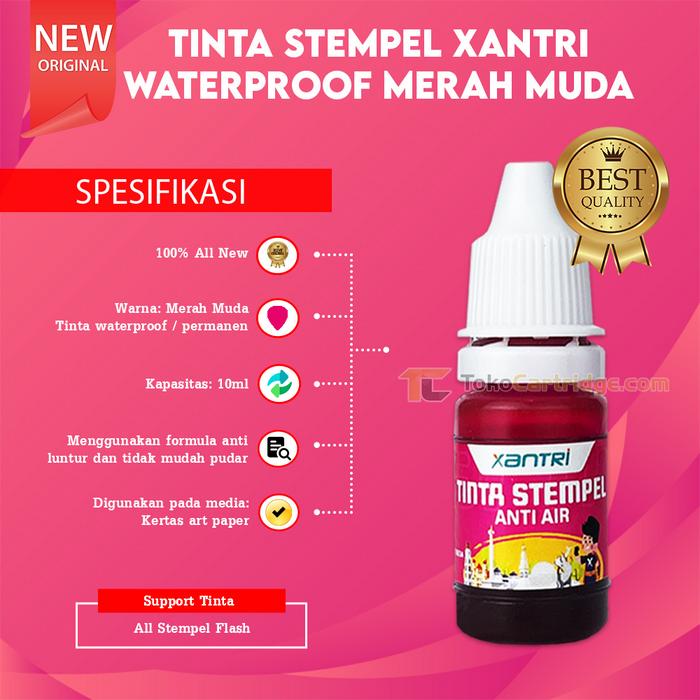 Gambar Tinta Stempel Flash 10ml, Refill Stamp Ink Waterproof Hitam 10 Ml 7clr - Merah Muda dari Toko Cartridge ID undefined Tokopedia