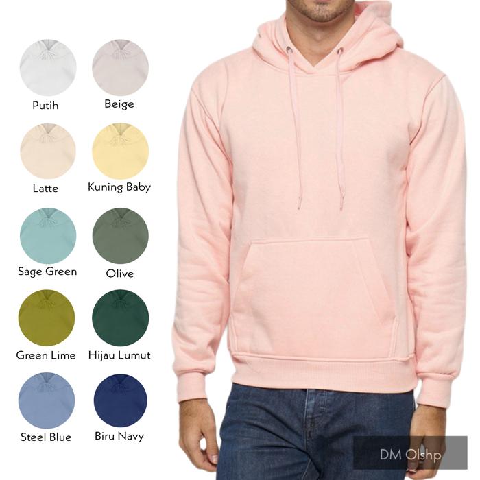 Jaket Sweater Pria Hoodie Polos Tanpa Topi VINSMOKE- Sweater
