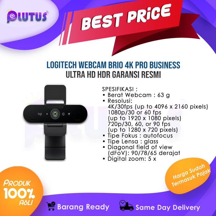 Jual Logitech Webcam Brio 4K Pro Business Ultra HD HDR Garansi