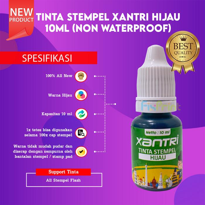 Gambar Tinta Isi Ulang Stamp Stampel Stempel Flash Warna 10ml Tahan Air Refil - Hijau dari FixPrint Indonesia undefined Tokopedia