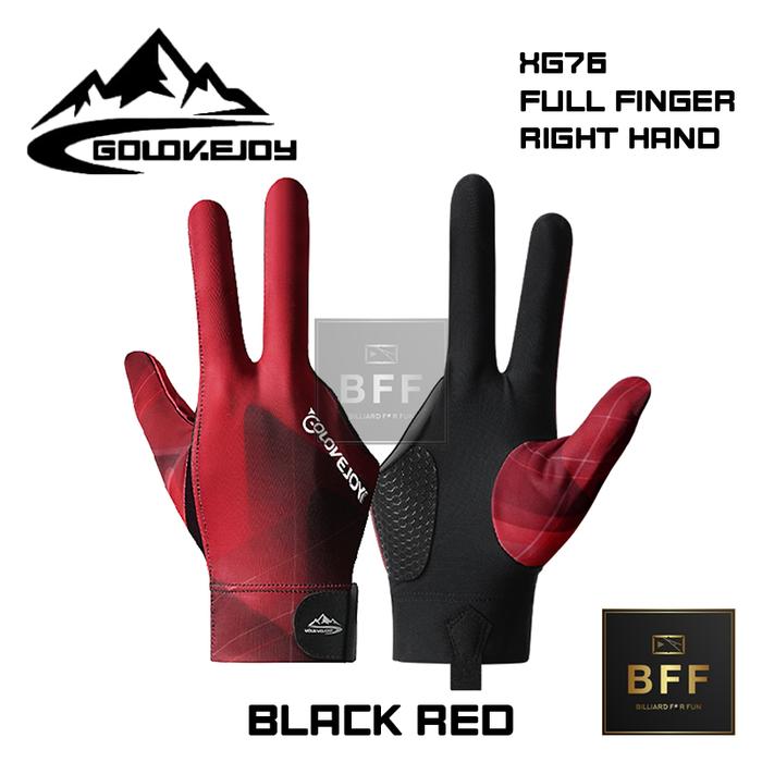 Gambar Sarung Tangan Billiar GOLOVEJOY Billiard Gloves XG76 Full Finger Right Hand Tangan Kanan - Black Red dari Billiard For Fun undefined Tokopedia