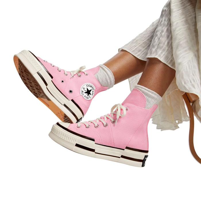 Sepatu sneakers wanita Converse Chuck Taylor 70s High Plus Opps Pink Black  White best seller diskon 39 di Sepatu Ahli Teori Tokopedia