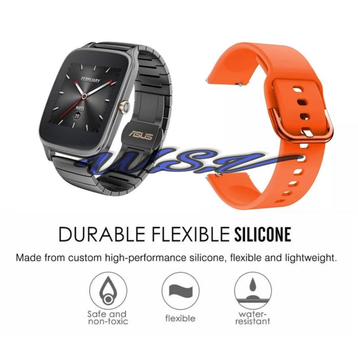Gambar Asus Zenwatch 1 2 Strap Watchband Tali Jam Smartwatch Model Silicone Biru Kuning Rubber - Putih dari willver shop undefined Tokopedia