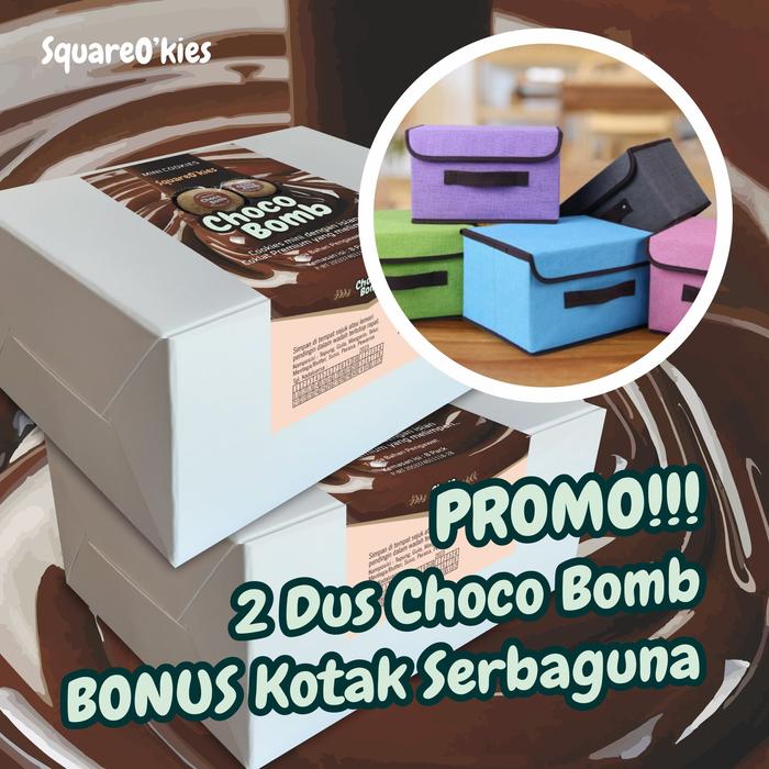 Gambar CHOCO BOMB - Mini Cookies dengan isian coklat premium yang melimpah - 2 Dus Mix Promo dari Square O'kies undefined Tokopedia