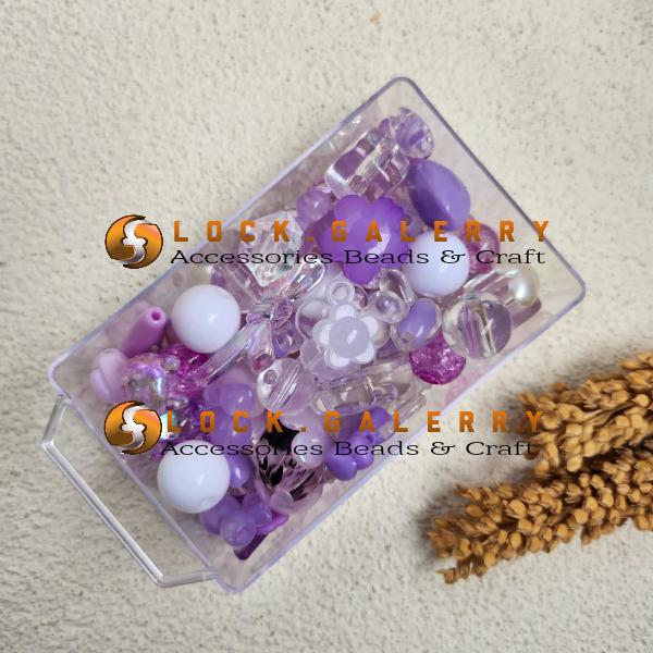 Gambar Manik Manik Toping Luxury Mote Mix Korea Premium Series - Mix Purple dari Lock Galerry undefined Tokopedia