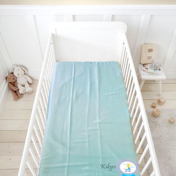 Gambar Sprei Tencel 150x150 Seprai Lumba - Soft Blue dari kikyo.co undefined Tokopedia