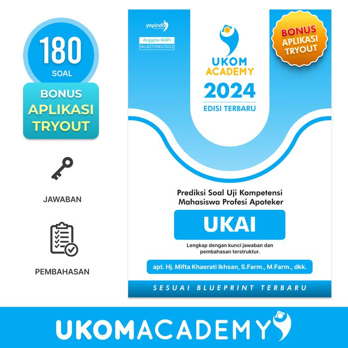 Gambar Buku UKOM Academy Prediksi Soal UKOM Profesi Apoteker ( UKAI ) 2024 dari Yapindo_NEW undefined Tokopedia