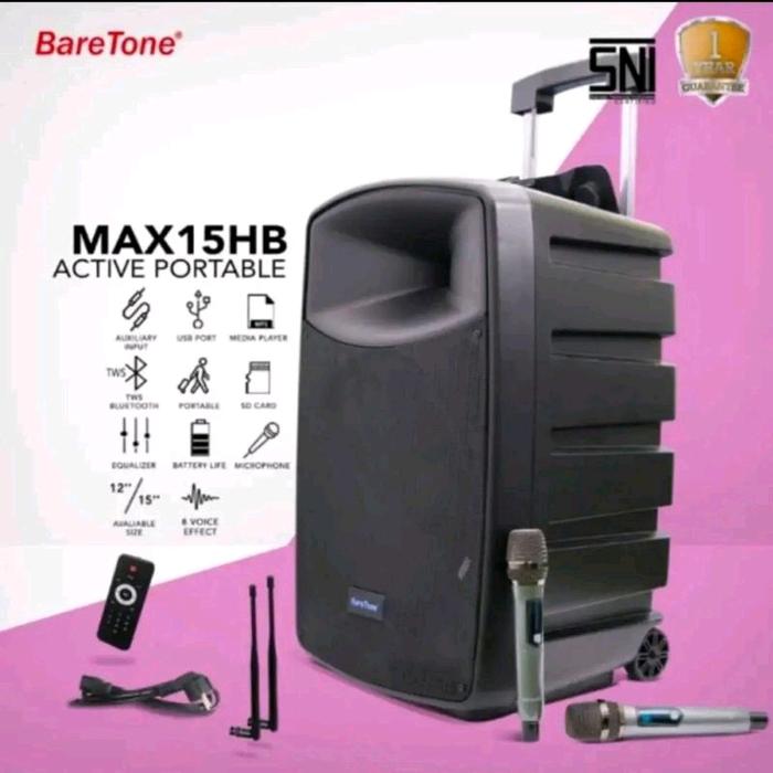 Gambar Speaker Aktif 15 inch Baretone Max15Hb Max 15 Hb Original Poertable dari chantikaaudio undefined Tokopedia