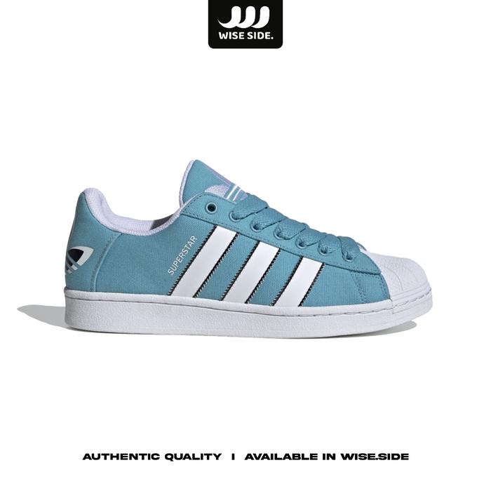 Sepatu Sneakers Pria Adidas Superstar Blue IF1577 ORIGINAl 43 1/3 di Wise  Side Tokopedia