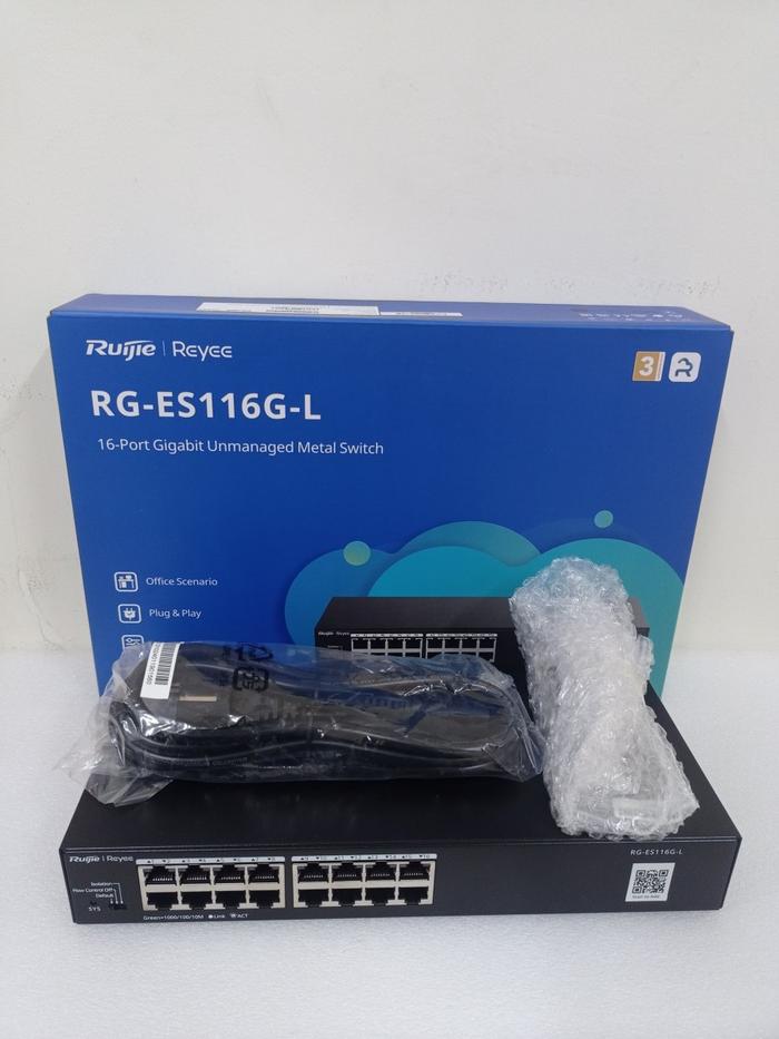 Gambar Ruijie Reyee RG-ES116G-L, 16-Port Gigabith Unmanaged Non-PoE Switch dari Indo Wireless undefined Tokopedia