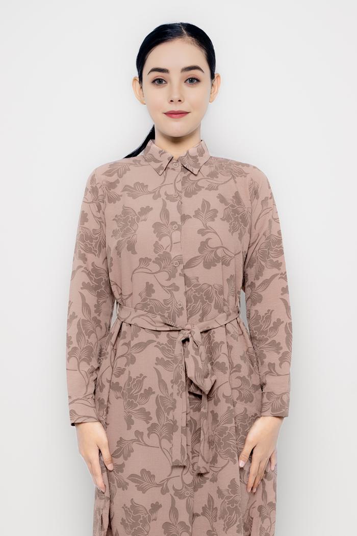 Gambar Puricia Dress Wanita Midi Bunga Auryn White - Milo, XXL dari Hassendaclothing undefined Tokopedia