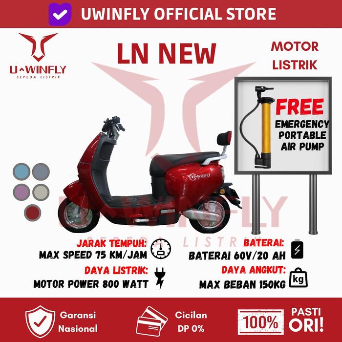 Gambar MOTOR LISTRIK UWINFLY LOVE SUMMER PRO / LN PRO / LS PRO - RED dari U-Winfly Indonesia undefined Tokopedia